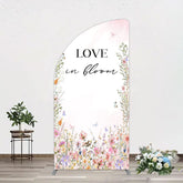Lofaris Floral Love In Bloom Sweet Wedding Half Moon Arch Backdrop